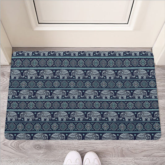 Vintage Indian Tribal Pattern Print Rubber Doormat