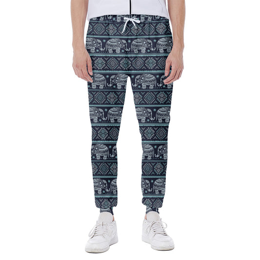 Vintage Indian Tribal Pattern Print Scuba Joggers