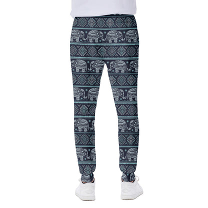Vintage Indian Tribal Pattern Print Scuba Joggers