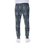 Vintage Indian Tribal Pattern Print Scuba Joggers