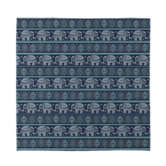 Vintage Indian Tribal Pattern Print Silk Bandana
