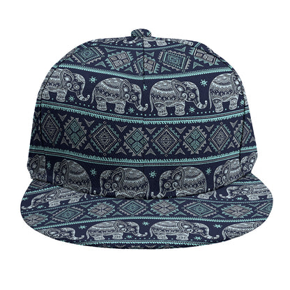 Vintage Indian Tribal Pattern Print Snapback Cap