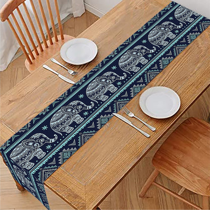 Vintage Indian Tribal Pattern Print Table Runner