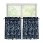 Vintage Indian Tribal Pattern Print Tier Curtains