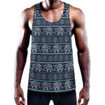 Vintage Indian Tribal Pattern Print Training Tank Top