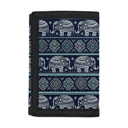 Vintage Indian Tribal Pattern Print Trifold Wallet