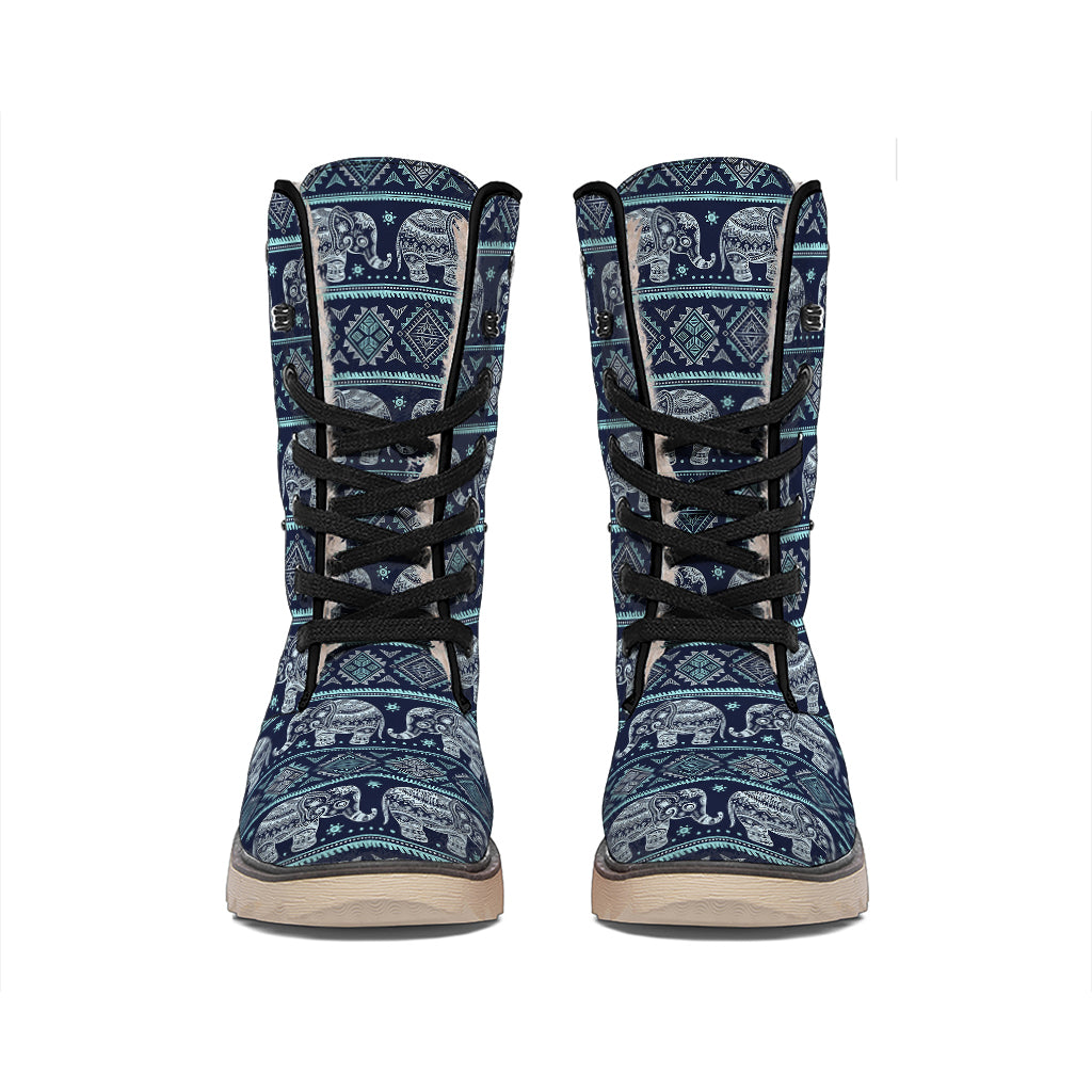 Vintage Indian Tribal Pattern Print Winter Boots