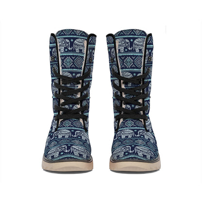 Vintage Indian Tribal Pattern Print Winter Boots