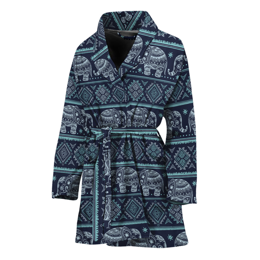 Vintage Indian Tribal Pattern Print Women's Bathrobe