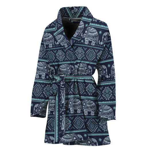 Vintage Indian Tribal Pattern Print Women's Bathrobe