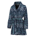 Vintage Indian Tribal Pattern Print Women's Bathrobe