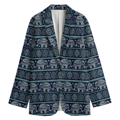 Vintage Indian Tribal Pattern Print Women's Blazer