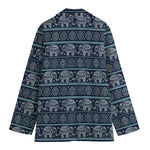 Vintage Indian Tribal Pattern Print Women's Cotton Blazer
