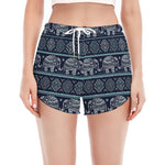 Vintage Indian Tribal Pattern Print Women's Split Running Shorts