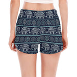 Vintage Indian Tribal Pattern Print Women's Split Running Shorts