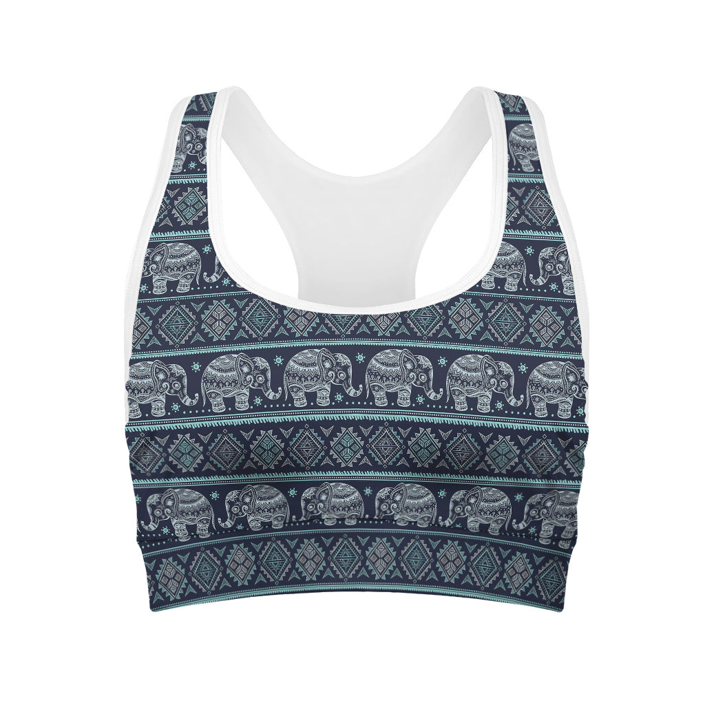 Vintage Indian Tribal Pattern Print Women's Sports Bra