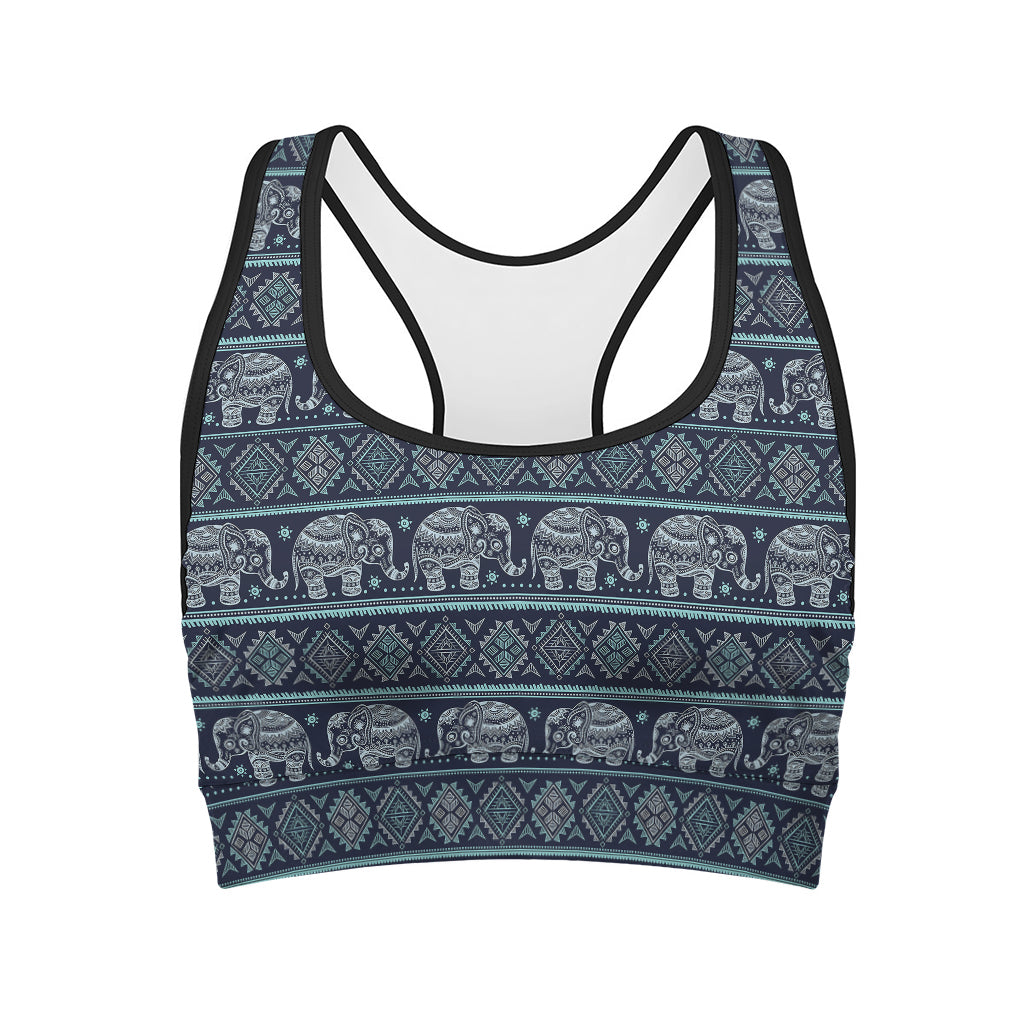 Vintage Indian Tribal Pattern Print Women's Sports Bra
