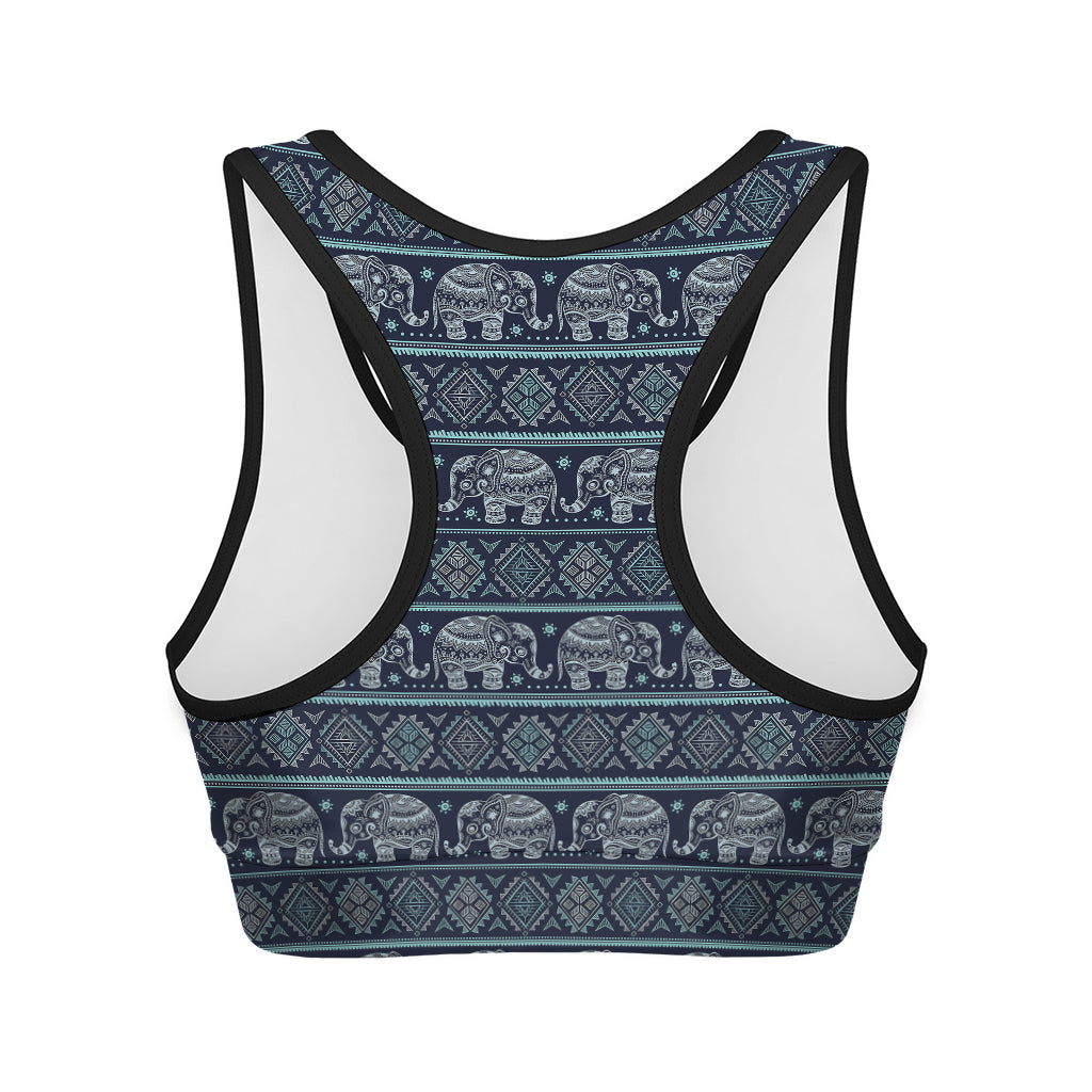 Vintage Indian Tribal Pattern Print Women's Sports Bra