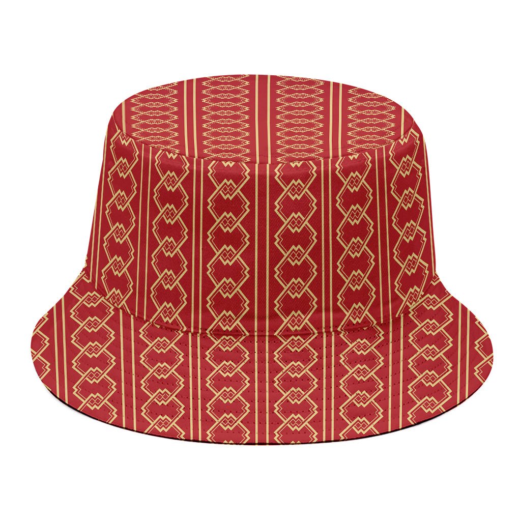 Vintage Japanese Pattern Print Bucket Hat