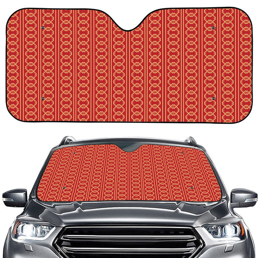 Vintage Japanese Pattern Print Car Windshield Sun Shade