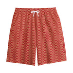 Vintage Japanese Pattern Print Cotton Shorts