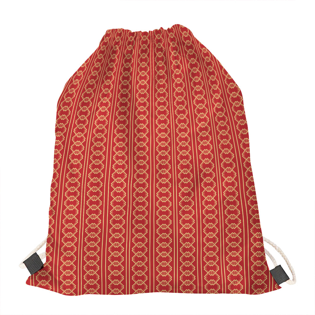 Vintage Japanese Pattern Print Drawstring Bag