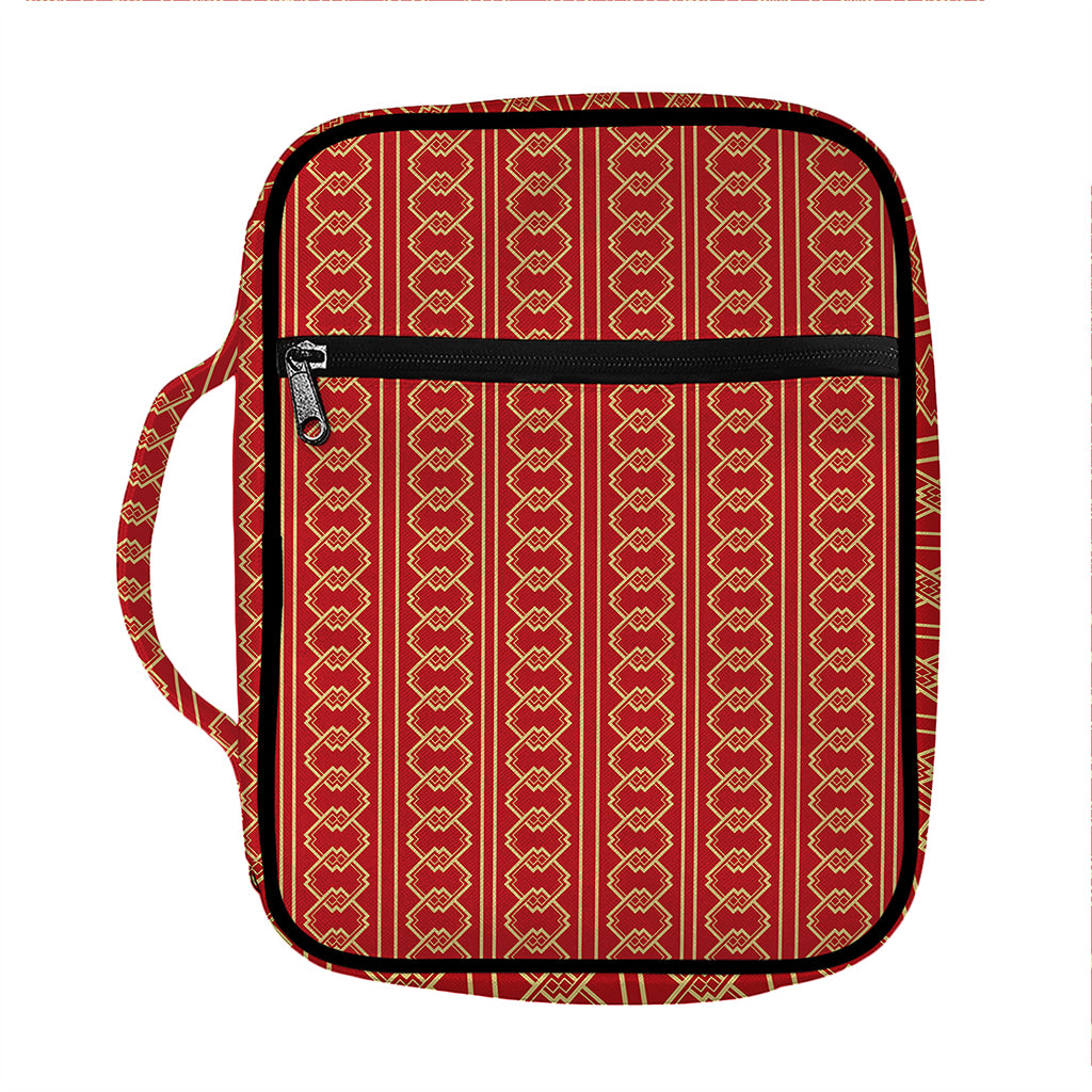 Vintage Japanese Pattern Print Front Pocket Bible Bag