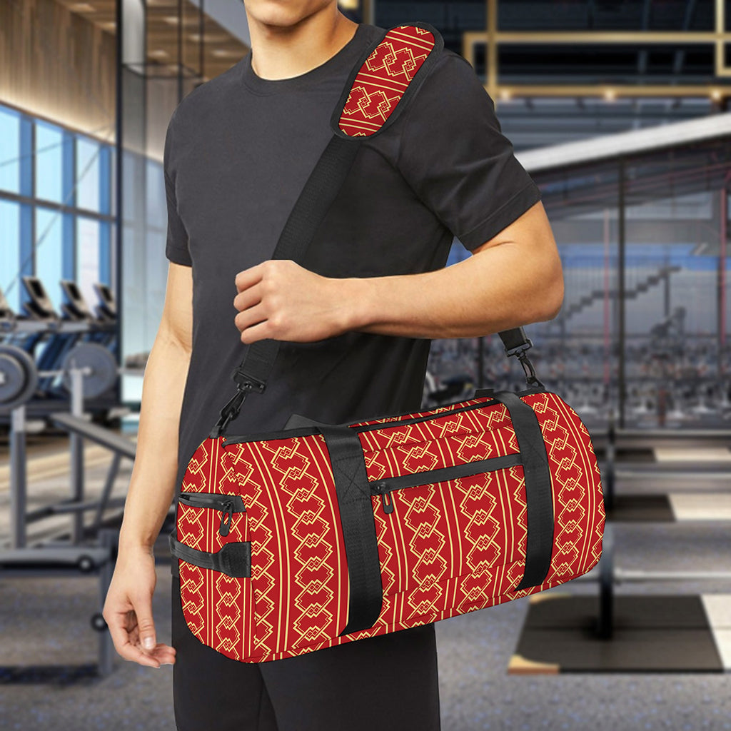 Vintage Japanese Pattern Print Gym Bag