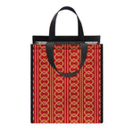 Vintage Japanese Pattern Print Insulated Lunch Tote