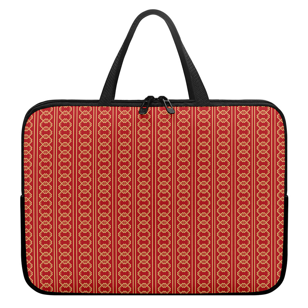 Vintage Japanese Pattern Print Laptop Sleeve With Handle