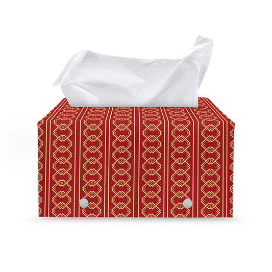 Vintage Japanese Pattern Print Leather Tissue Box Cover