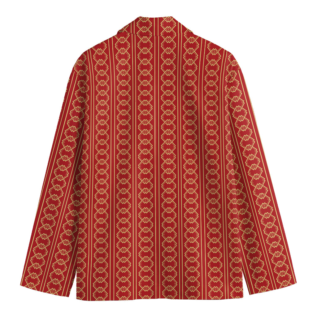 Vintage Japanese Pattern Print Men's Blazer