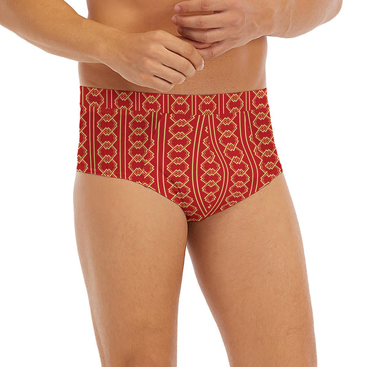 Vintage Japanese Pattern Print Men's Briefs