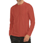 Vintage Japanese Pattern Print Men's Long Sleeve Rash Guard
