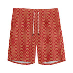 Vintage Japanese Pattern Print Men's Sports Shorts
