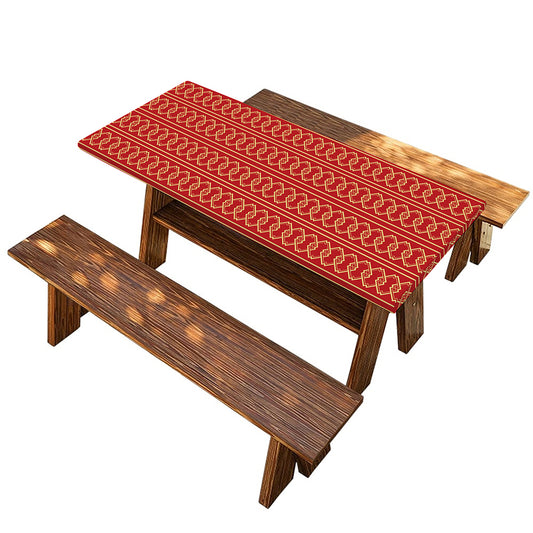 Vintage Japanese Pattern Print Picnic Table Cover