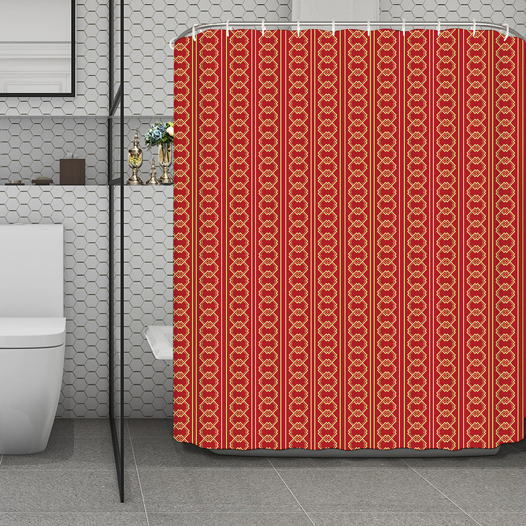 Vintage Japanese Pattern Print Polyester Shower Curtain