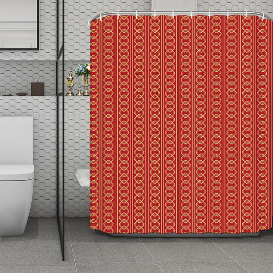 Vintage Japanese Pattern Print Polyester Shower Curtain