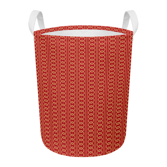 Vintage Japanese Pattern Print Round Laundry Basket
