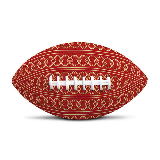 Vintage Japanese Pattern Print Rugby Ball
