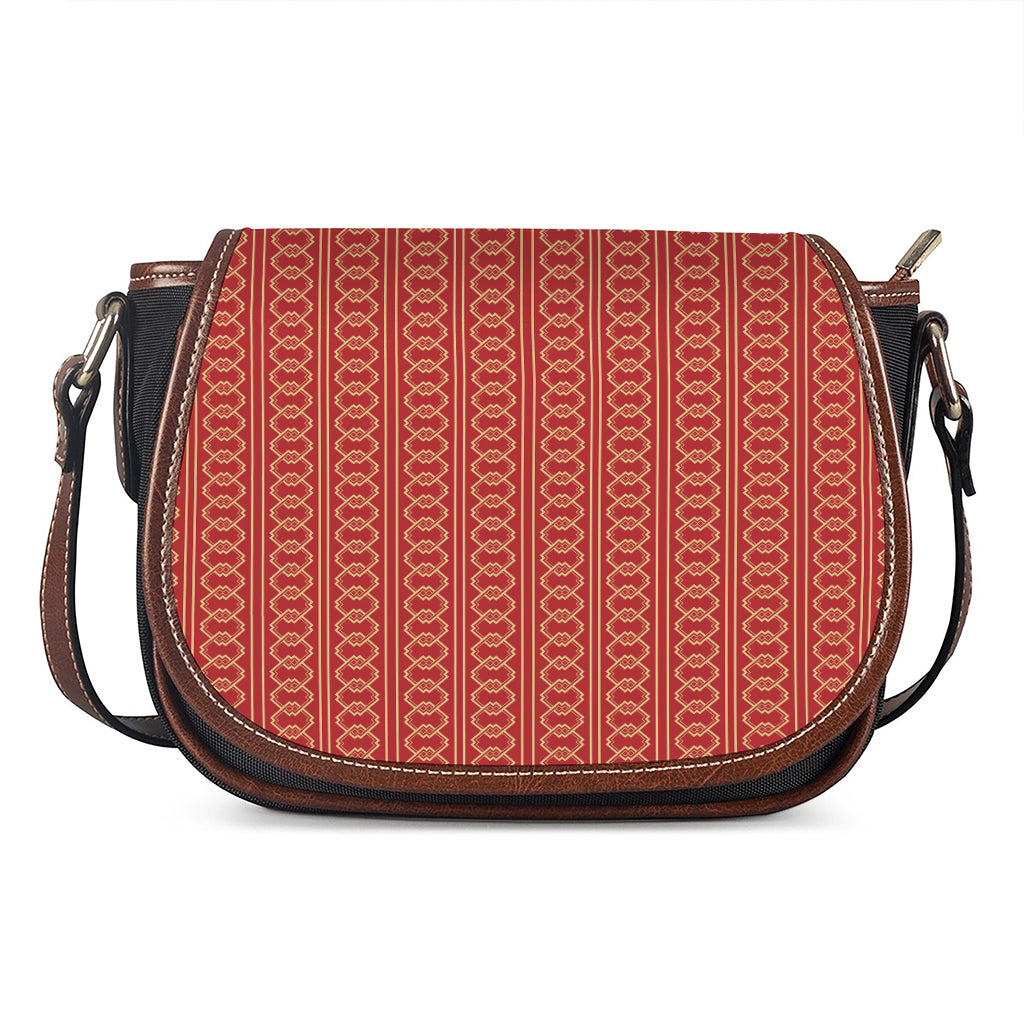 Vintage Japanese Pattern Print Saddle Bag