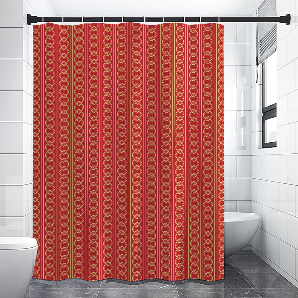 Vintage Japanese Pattern Print Shower Curtain