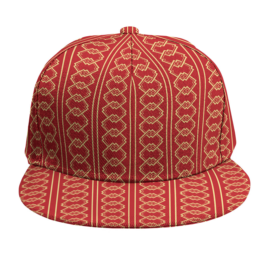 Vintage Japanese Pattern Print Snapback Cap