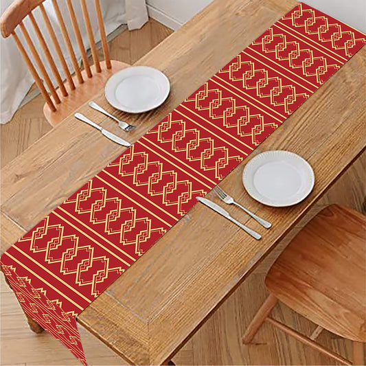 Vintage Japanese Pattern Print Table Runner