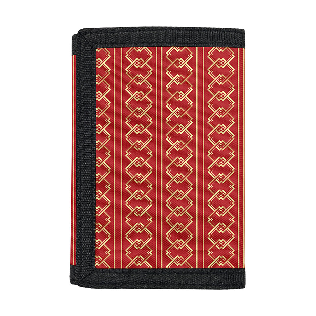 Vintage Japanese Pattern Print Trifold Wallet