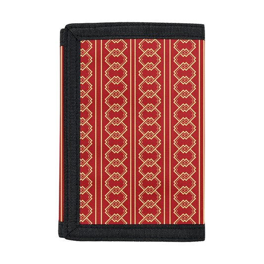 Vintage Japanese Pattern Print Trifold Wallet