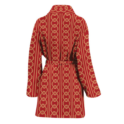 Vintage Japanese Pattern Print Women's Bathrobe