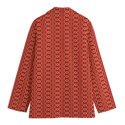 Vintage Japanese Pattern Print Women's Blazer