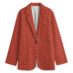 Vintage Japanese Pattern Print Women's Cotton Blazer