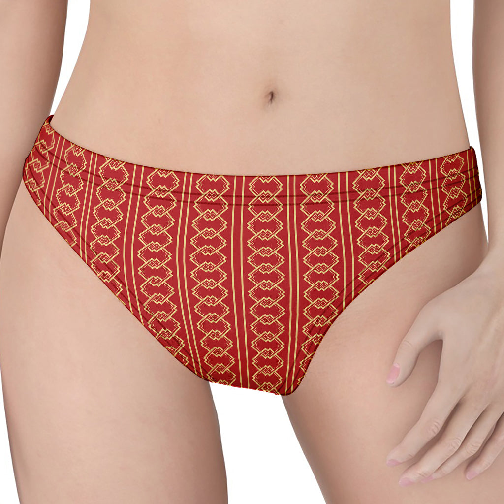 Vintage Japanese Pattern Print Women's Thong